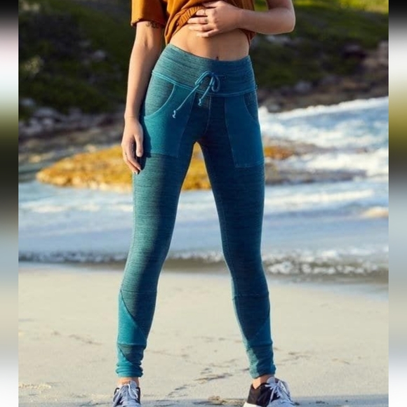 Free People Movement Kyoto Legging Teal Sz XS - Picture 1 of 15